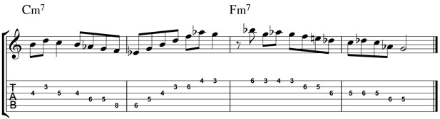 jazzlick3 3 câu lick áp dụng âm giai Harmonic Minor